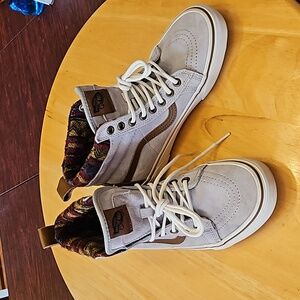 Vans Sk8-Hi Gray Suede Mens size 6.5